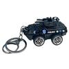 Creative Military Police Car Toy Keychain Pendant Simulation Tank Car Fun Pull Back Car Stress Relief Toy Bag Hanging Small Gift