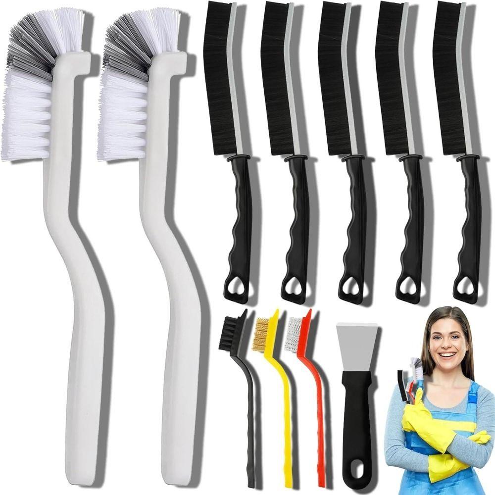 11Pcs Strong Decontamination Stove Rust Remover Hard Bristle Kitchen Cleaning Brush Kit  Household
