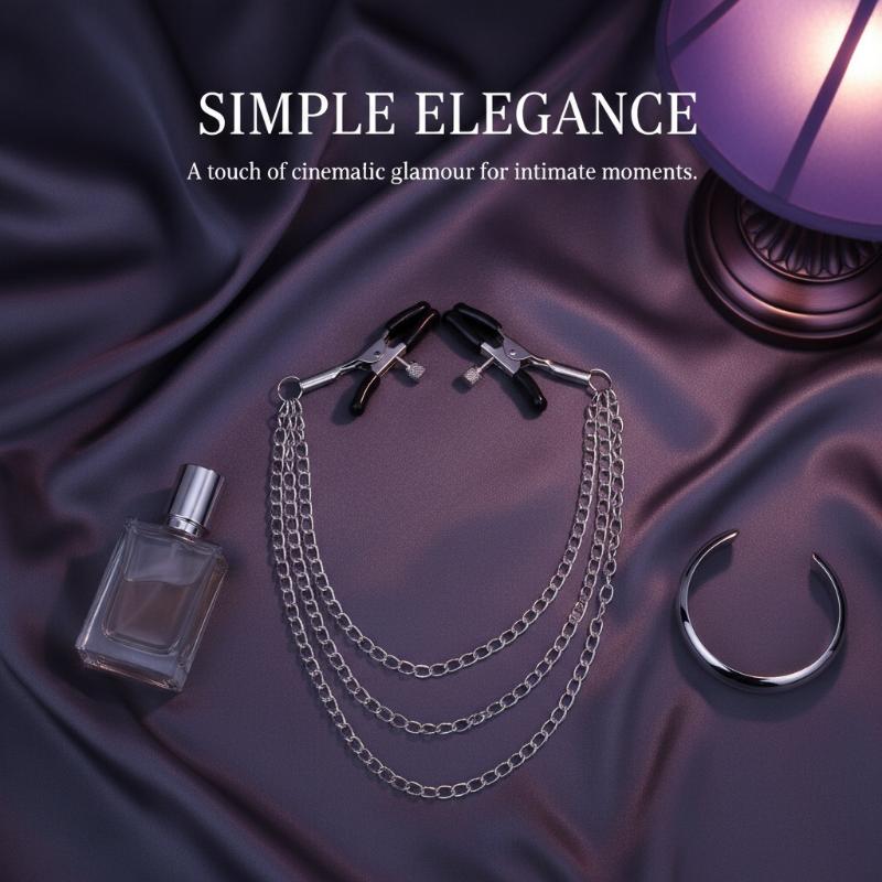 For Couples Metal Chain Nipple Milk Clips Breast Massage Clamps Adult Flirting Teasing Erotic Gadgets Bdsm Slave Sex Toys