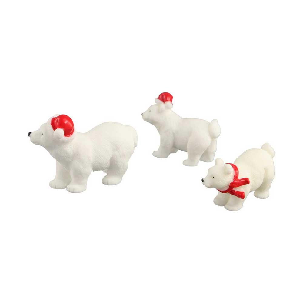 Home Decoration Craft Garden Decor Polar Bear Figurines Ornament DIY Accessories Christmas
