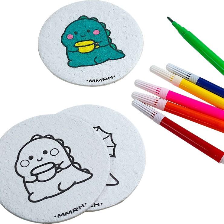 Hand-Painted Graffiti Foam Sponge: DIY Stress-Relief Squeeze Toy & 3D Texture Painting Dish Sponge