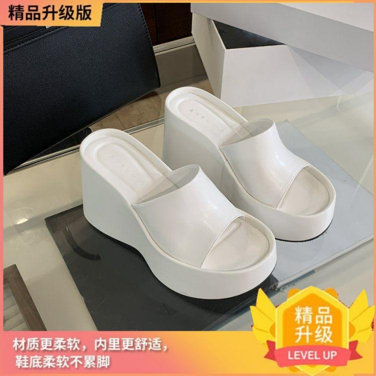 Platform Slippers 2025 Summer Comfortable Casual Fashion Wear Sandals Muffin Fish Mouth Open Toe Height Commuter Women's Shoes