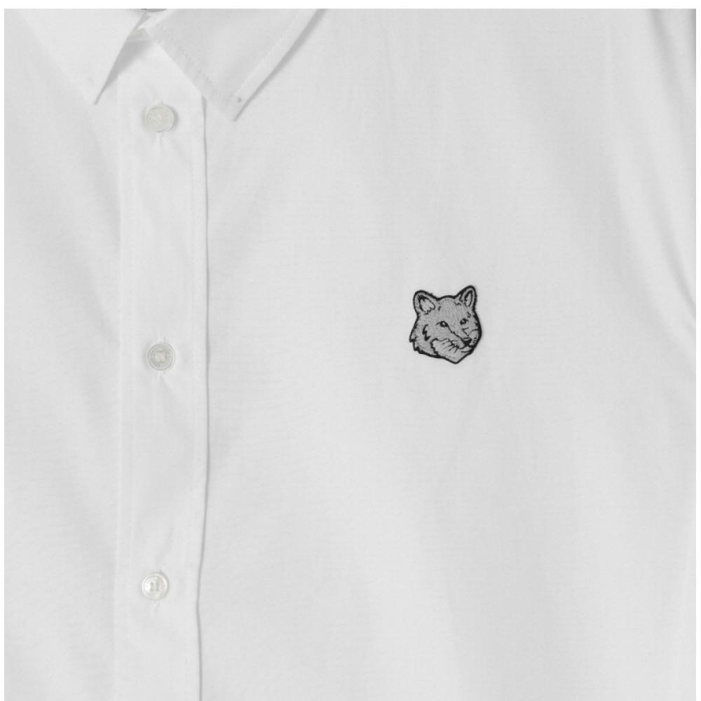 Maison Kitsun  Fox Head Patch Casual Poplin Shirt Mm00412wc0026
