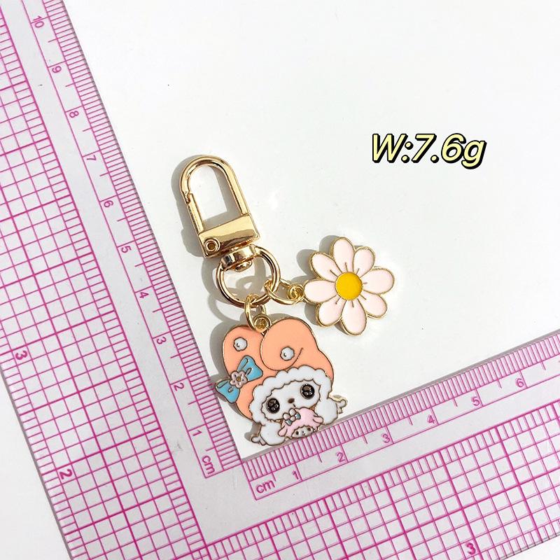 Xiaohongshu Flower Sanrio Little Twin Stars Cute Cartoon Keychain & Lanyard Pendant