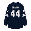 Unisex Long Sleeve Pullover with Briar Letter Print V Neck Casual Loose Fit Jersey Top for Sports and Wear