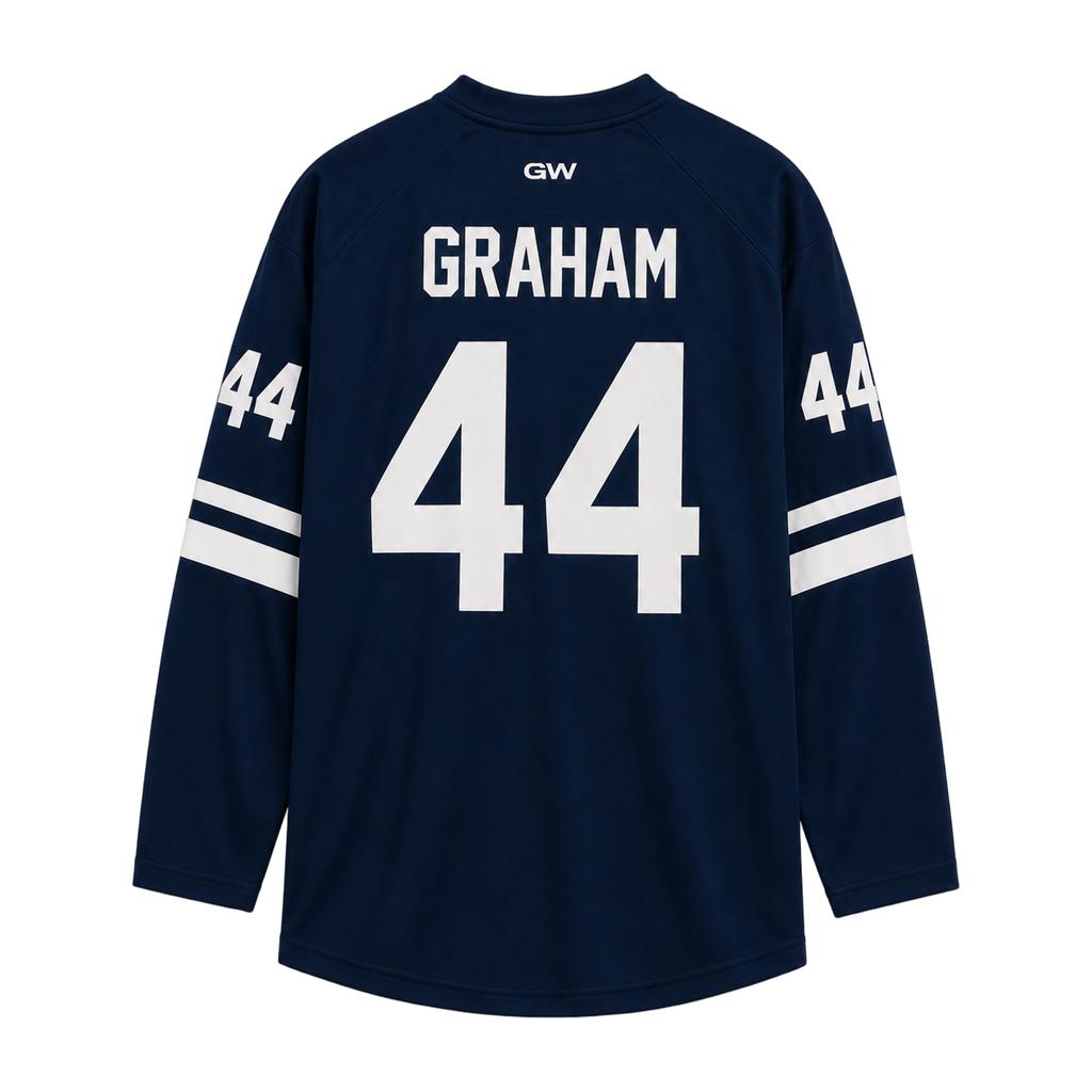 Unisex Long Sleeve Pullover with Briar Letter Print V Neck Casual Loose Fit Jersey Top for Sports and Wear