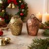 Christmas Metal Bells, Hanging Ornaments, Suitable For Door Decorations, Wreaths, And Christmas Tree Decorations.