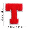 7Cm White Background Red Character Embroidery Cloth Sticker English Letters Towel Embroidery Patch Sticker Computer Embroidery Chapter Boy Heat Transf