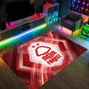 Nottingham Forest Fußball Design Kristall Samt Teppich Gemütlich Nicht?Rutschfester Teppich mit Aufdruck für Schlafzimmer Wohnzimmer Eingang