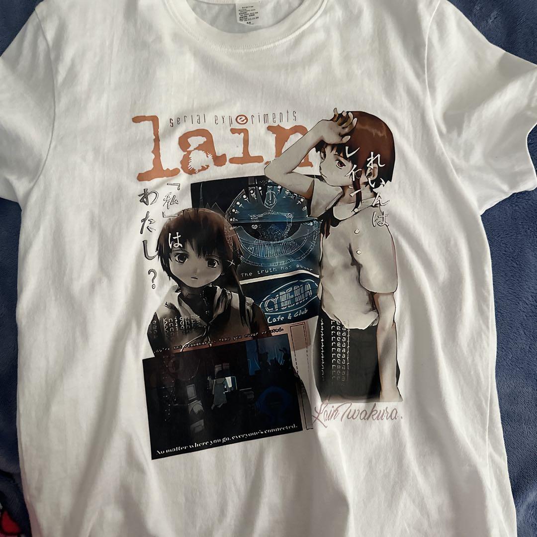 

[USED] Rain Y2K Grunge Anime T-shirt Lain Extremely Rare