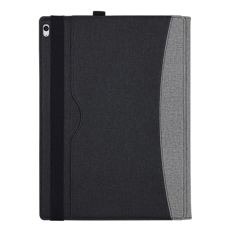 

For Microsoft Surface Book 1/2/3 13.5-inch Business Leather Case Shockproof Carry Case with Detachable Stand Black/Grey
