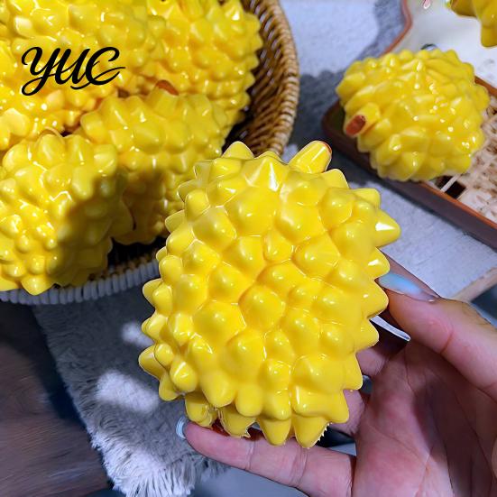Crunchy Durian Toy Stress Relief Toy, Shapeable Fake Orange Squeeze Slow Rising Pinchable for Home and Office Soft Balls
