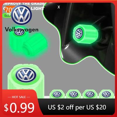 Voor VOLKSWAGEN VW Polo B5 2025 Heet Voor Volkswagen Fluorescerende Auto Ventieldopjes Bandenventieldopjes Steel Cover Voor Volkswagen Sagitar G