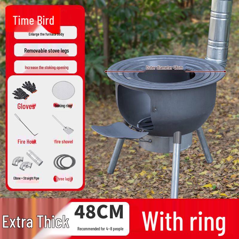 Shinja Outdoor Heavy-Duty Integrated Wood Stove