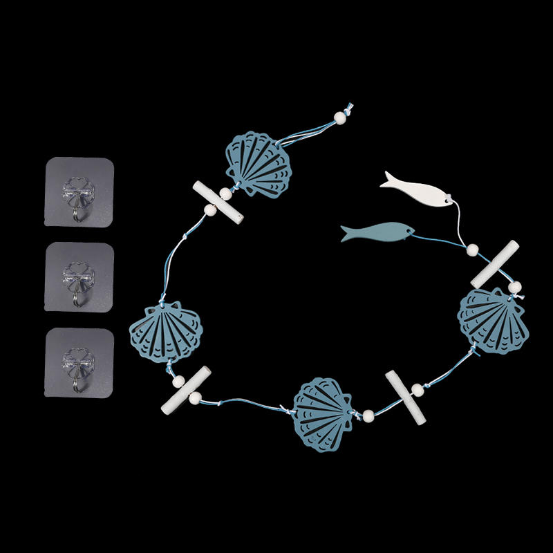 Mediterranean Style Decorative Pendants Starfish Fish Wooden Crafts Creative Home Living Room Bedroom Wall Decorations