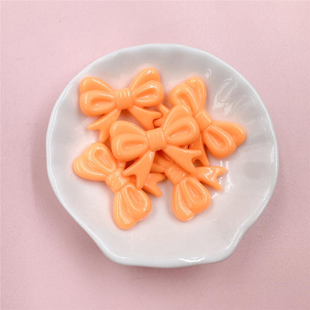 

Очарование желе Цветной аксессуар Материал DIY Аксессуар Галстук-бабочка Бусины Материал ручной работы Ювелирные аксессуары Шпилька Орнамент 5 шт. 22,5*29 мм оранжевый