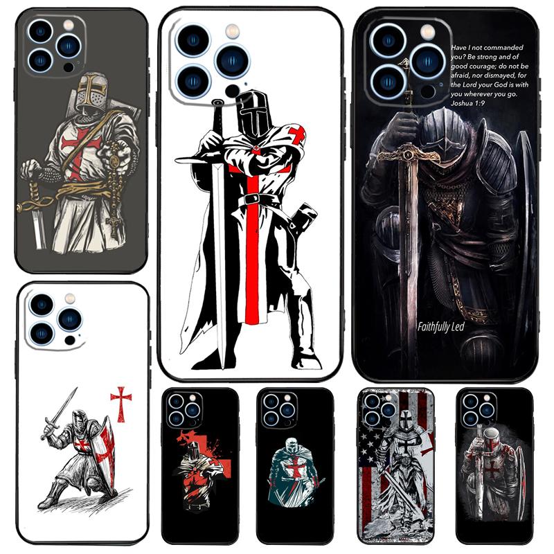 Christian Templar Knights Case For Samsung Galaxy S24 Ultra S20 S21 S22 S23 Plus S9 S10 S24 FE S25 Ultra Cover Coque