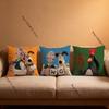 ANIME W-WallaceS G-Gromit Pillow Case Plush Fabric Soft Pillowcase Double Sided Print Sofa Cushion Cover Throw