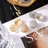 Elegant Luxurious Round Diamond Ear Studs: Double-Sided, Cold, Versatile Fashion Earrings
