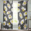 Daisies Watercolor Texture Tulle Curtains Living Room Kitchen Chiffon Curtain Bedroom Balcony Sheer Curtain Fashion Home Decor