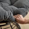 Comfortable Wicker Papasan Chair, 360 degrees Swivel Indoor Outdoor, with Soft Thick Cushion, Ideal for Living Room, Brown Frame