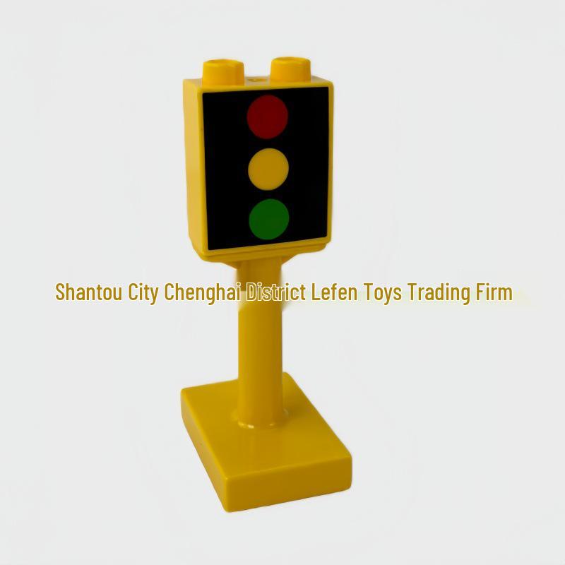 Large Building Block Traffic Accessories: Lights, Warning & No Honking Signs