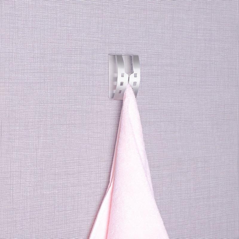 Wall Mount Stainless Steel Towel Hanger Hook Rust Resistant 1 Piece for Bathroom Kitchen Entryway Coat Umbrella Hanging