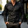 Essentielles Herren-Langarmhemd mit geometrischem Muster, Stilvoll & Vielseitig.