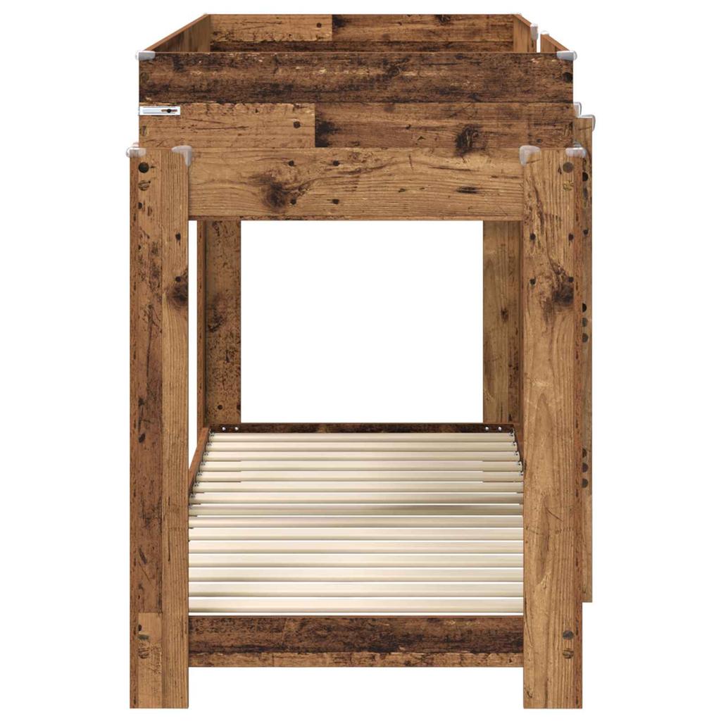 Kids Bunk Bed Reclaimed Wood Look 75 x 190 cm Particleboard