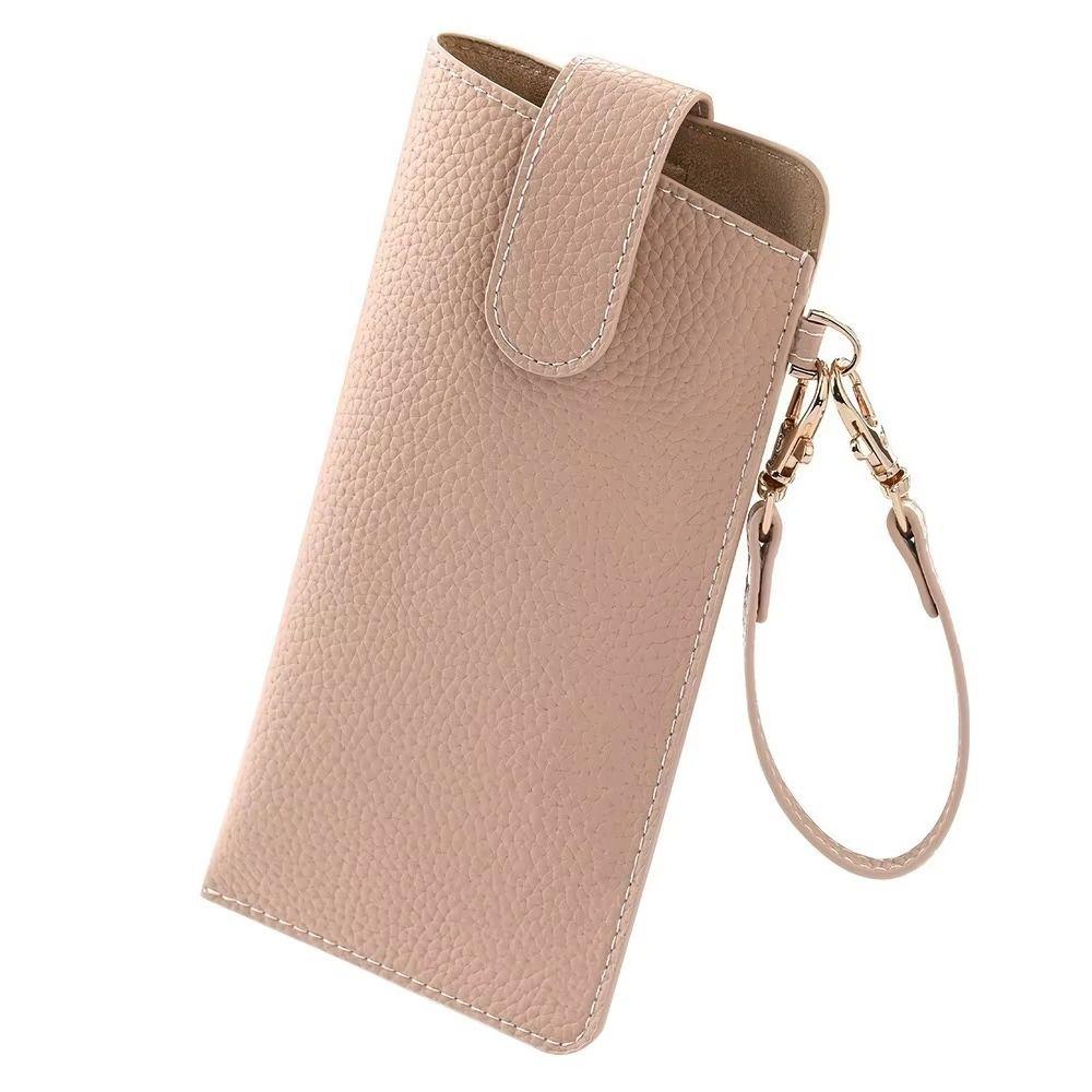 Waterproof Leather Sunglasses Pouch with Lanyard Sunglasses Storage Clip  Female