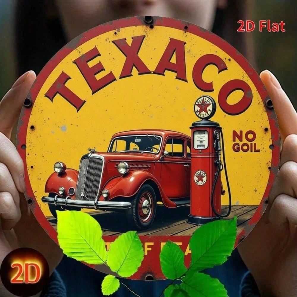 Vintage Texaco Metal Sign 20x30 Cm Retro Wall Decor for Garage