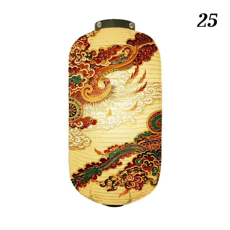 Oriental Style Festival Cloth Lanterns Antique Phoenix Printed Lantern Sushi Cuisine Advertising Sign Party Decoration Ornaments