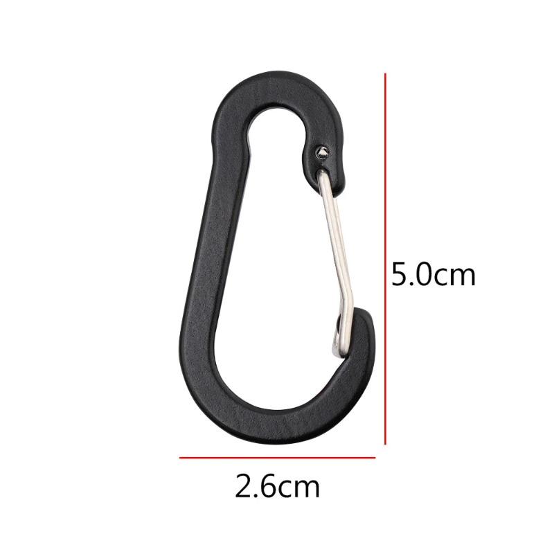 5 stuks Karabijnhaak Aluminiumlegering Sleutelhanger Slot Gesp Snap D-Ring Clip Outdoor Rugzak Kamperen Multitool Vissen Wandelen Haak