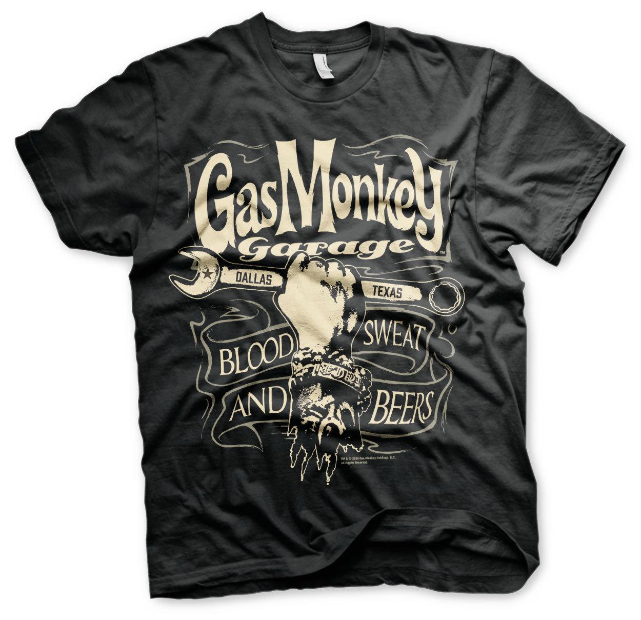 Licenza Ufficiale Gas Monkey Garage Chiave Etichetta Uomo T-SHIRT S-XXL Taglie XXL