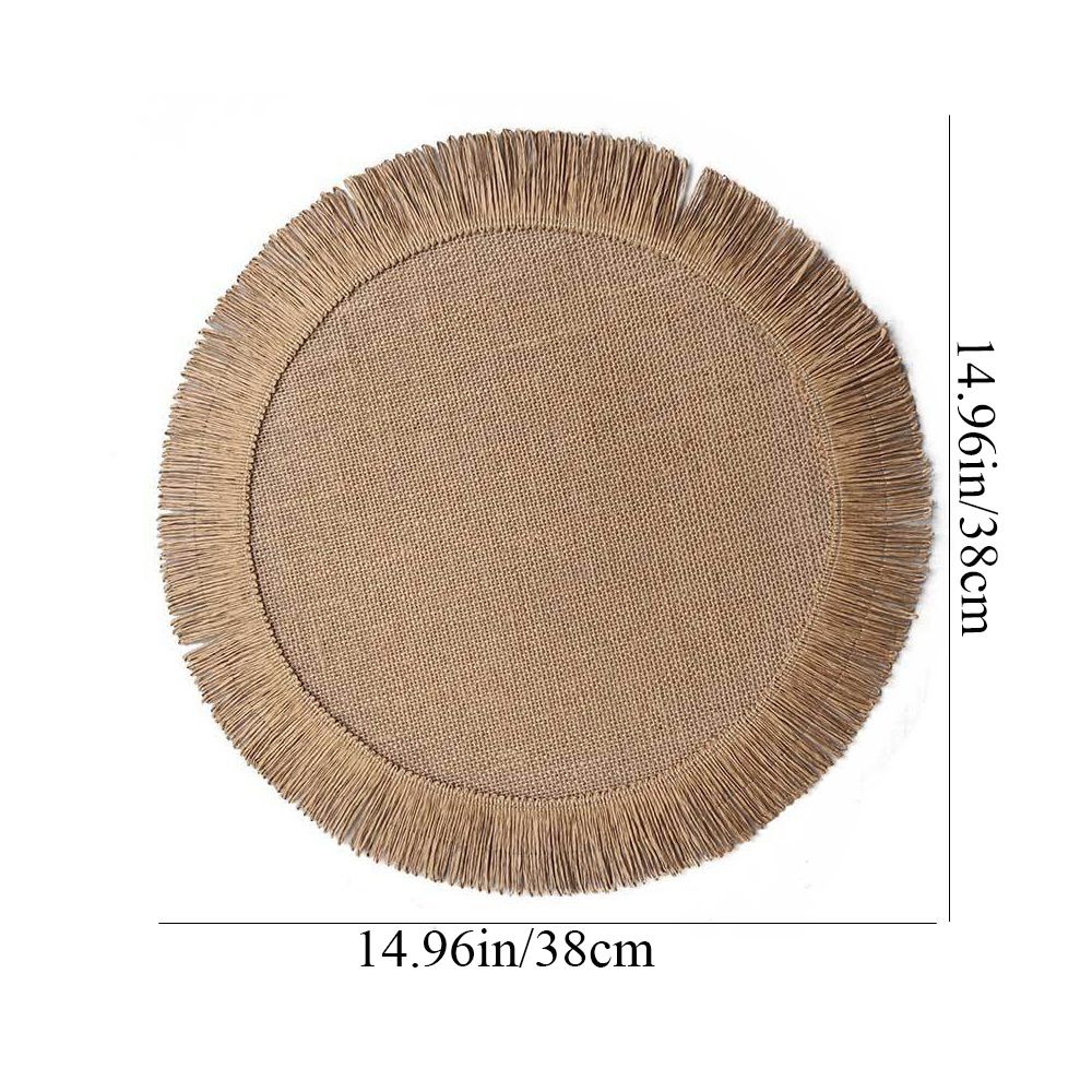 Coaster Party Home Decoration Non-slip Boho Fringe Table Mat Insulation Pad Placemat Cup Pad