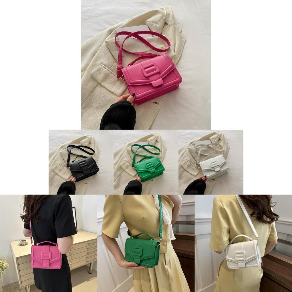 Chic Minimalist Summer Crossbody Small Bag For Women In Black Green White And Rose Pink