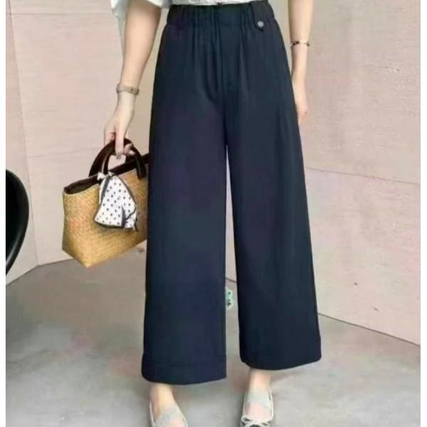 

2025 Summer High-Waist White Wide-Leg Culottes L (100-115 jin)