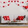 Felt Christmas Heart Garland: Romantic Peach Heart Banner for Party Decoration