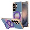 Luxury Carbon Fiber Fold Magnetic Stand Bracket For Magsafe Case For Samsung Galaxy S26 S25 S24 S23 Ultra Shockproof Back Cover