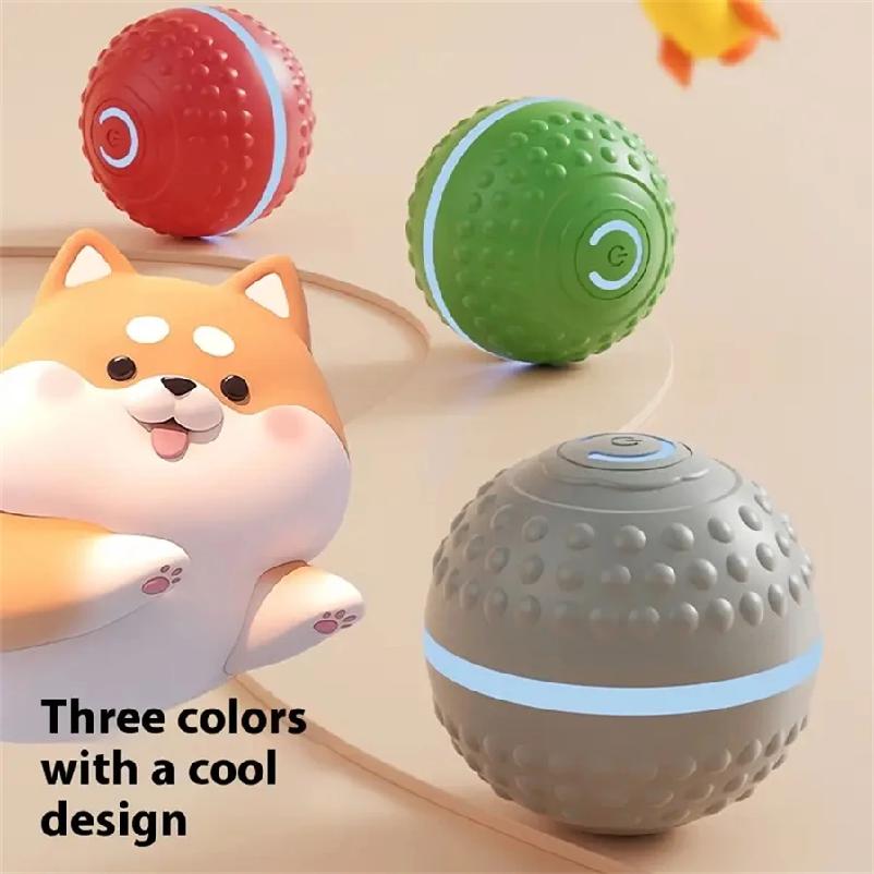 Smart Dog Toy Ball Automatic Interactive Pet Electronic Rolling USB Rechargeable Moving Bouncing for Puppy To Large Dog Chew Toy