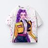 Children's K-pop Demon Hunter T-shirt Short Sleeve, Children's Anime Clothing, Huntrix Tiger Origin Style T-shirt, Gift