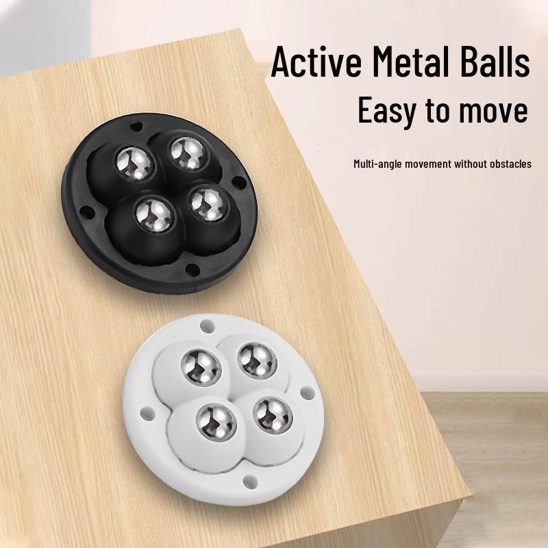 No-Punch Adhesive Universal Wheel Casters: Mobile Ball Bearing Wheels for Household Use