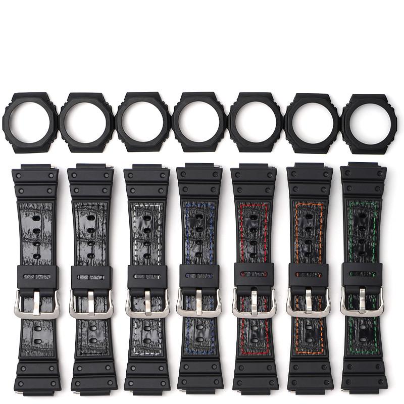 Modified Kit for Casio G-Shock GA-2100 GA-2110 Replacement Men TPU Rubber Quick Release Watch Band Strap Case Bezel Accessories
