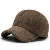 Men's Thickened Warm Duckbill Cap with Ear Protection - Casual Fashion for Middle-Aged and Elderly