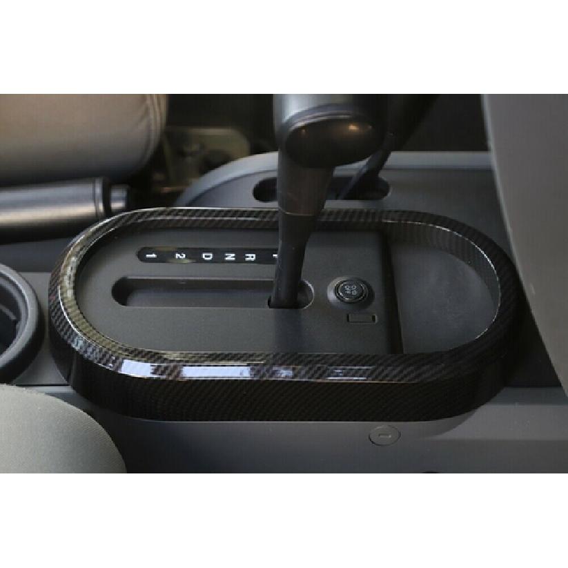 Carbon Fiber Gear Shift Frame Cover Trim For 07-10 Jeep Wrangler JK Accessories