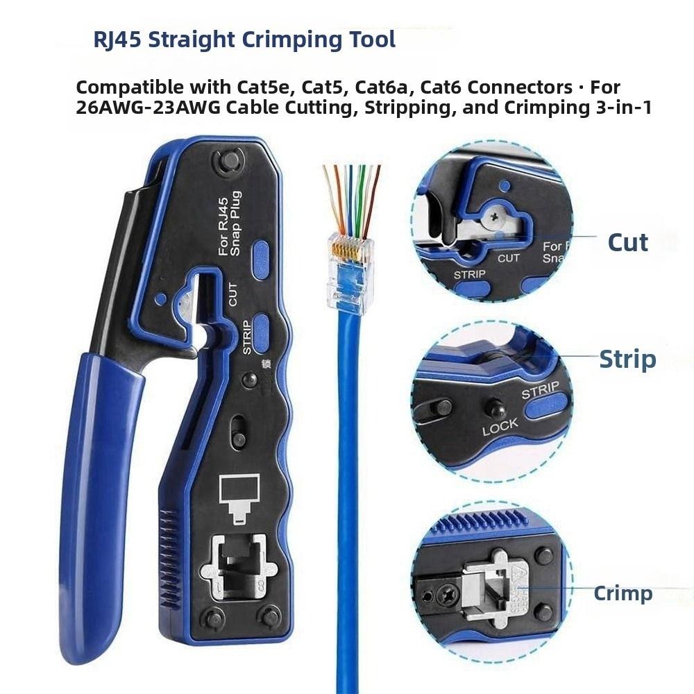 Wire Cutting Network Crimping Tool Ethernet Crimping Tool Ethernet Cable Installation