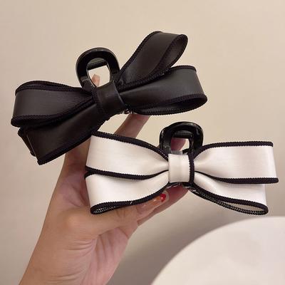 French Elegance Bow Clip, 1pc, Large Shark Fin Hair Clip, Exquisite Hair Accessory for the Back the Head