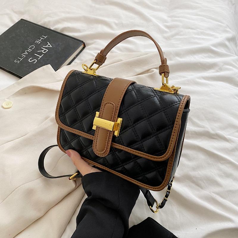 

Versatile women s oblique span bag large capacity high-end texture trendy fashion niche design bag чёрный