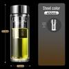 Fall-Resistant Double-Walled Borosilicate Glass Tea Infuser Bottle