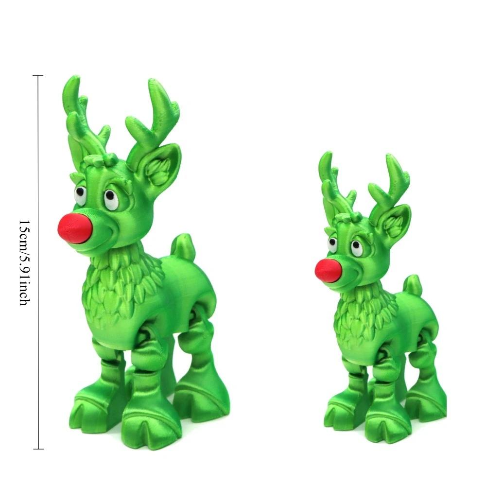 Festive Reindeer Sculpture Christmas Elk Ornament Sleigh Deer Statue For Home Tabletop Decor And Holiday Party Gift